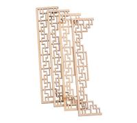 Toyvian 4pcs Hand Carved Wood Onlays Applique Decorations for Dollhouse Sand Table Micro Landscape Models Unfinished Miniature Chinese Architectural Beam Accessories for DIY Crafting