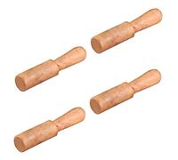 Toyvian 4pcs Hand-made Sound Bowl Wooden Mallets for Yoga and Meditation, Practical and Fine Workmanship, Beige Synthetic Material Sticks for Singing Bowl Accessories
