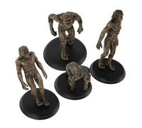 Toyvian 4pcs Human Evolution Models Plastic Primitive Figures for Classroom Teaching and Home Learning Realistic Prehistoric Human and Gorilla Statues Educational Decor