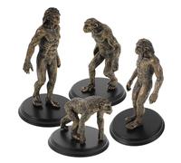 Toyvian 4pcs Human Evolution Teaching Tool: Simulation Primitive Human Figures - Plastic Models For School And Home Education - Enhance Learning Experience