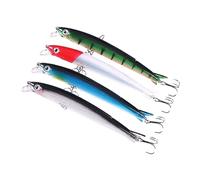 Toyvian 4Pcs Imitation Fishing Lures Simulation Soft Bait for Freshwater Saltwater Bright Colors for Attracting Fish Essential Fishing Supplies for Anglers Random Color