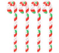 Toyvian 4pcs Inflatable Christmas Candy Canes Decorations Made of Sturdy Pvc, Cane Candy Shaped Festive Balloons for Hanging from Ceiling or Decorating Windows to Create a Lovely Holiday