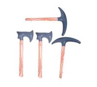 Toyvian 4pcs Inflatable Halloween Ax Prop Realistic for Cosplay School and Pool Parties Lightweight Safe Costume Accessories for Themed Decorations
