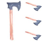 Toyvian 4pcs Inflatable PVC Axes Lightweight Role Play Props for Cosplay Parties Festivals Indoor Outdoor Use