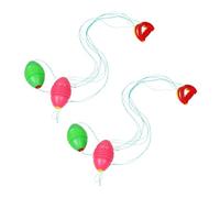 Toyvian 4pcs Large Interactive Rally Ball for Pulling Sensory for Indoor Outdoor Activities Stimulates Visual Development and Family Bonding Pink Green