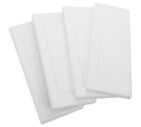 Toyvian 4pcs Large Plastic Wall Cover Plates for Junction Box Ceiling Box Concealment Easy Install Functional Design for Home Use