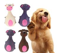 Toyvian 4pcs Latex Squeak for Small Dogs and Pets, Interactive Play | Easy to Play, Engaging Sound-making Design, Suitable for Separation Time and Crate Training Random Color