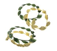 Toyvian 4pcs Leaf Crown Headband Lightweight Goddess Bridal Wreath for Renaissance Fairs Carnival Costume Parties Cosplay Elf Fairy Headdress