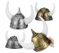 Toyvian 4pcs Lightweight Medieval Horned Headpieces for Halloween Cosplay and Themed Parties for All Ages Easy to Clean Comfortable Fit
