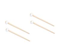 Toyvian 4pcs Lightweight Wooden Gong Mallets Smooth Handle for Percussion Instruments Hammers for Gong Music Accessories