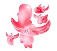 Toyvian 4pcs Little God Fox Doll Mini Fox Figurines Diy Terrarium Crafts Ornament Small Animal Toys Mini Resin Animals Party Decorations