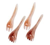 Toyvian 4pcs Manual Scalp Massager Resin Head Massage Comb Tools with Three and Five-Prong Scraping Boards for Deep Relaxation Scalp Care and Hair Root Revitalization at Home Office Travel