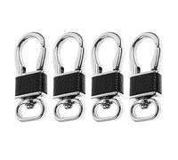 Toyvian 4Pcs Metal Keychain Ring Holders with Locking Carabiner Durable Key Clips for Car Keys Distinctive Key Management for Outdoor Activities and Everyday Use