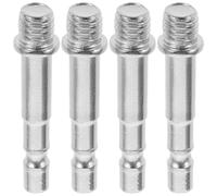 Toyvian 4pcs Metal Mic Stand Adapter Set for Microphone Stand Stable Mic Arm Connector with 3/8 to 1/4 Thread Conversion for Professional Audio Use
