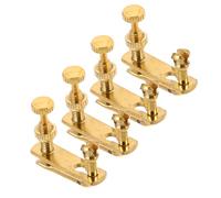 Toyvian 4pcs Metal Violin Fine Tuners for Violins Locking Tuners Gold Accurate Tuning Design