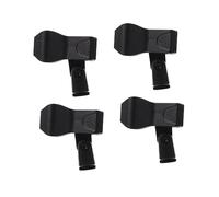 Toyvian 4pcs Microphone Clips Plastic Mic Holder for Dynamic Wireless Mics Flexible Positioning for Optimal Sound Black