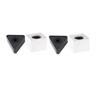 Toyvian 4pcs Microphone Usb Arm Recording Portable Abs Injection Molding Triangle Square Interview Mic Station Logo