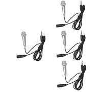 Toyvian 4pcs Mini Microphone for Voice Recording Portable Microphone for Smartphones and Tablets Easy to Use for Singing Chatting and Video Creation