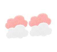 Toyvian 4pcs Mini Plush Floor Mats for Dollhouse Decor Unique Miniature Carpet Accessories for Bedroom Living Room for Landscaping Craft Photography