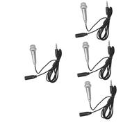 Toyvian 4pcs Mini Portable Microphone for Phones and Laptops Tiny Vocal Mic for Karaoke Podcasting and Streaming Easy Plug Play Design Compatible Devices