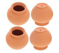 Toyvian 4pcs Mini Succulent Ceramic Planters with Drainage Holes Small Terracotta Pots for Leaf Propagation Space Saving Desktop and Windowsill Nursery Pots for Indoor and Outdoor Use