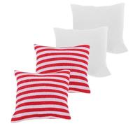 Toyvian 4pcs Miniature Dollhouse Sofa Pillows Cotton Plush Cushions for Doll Furniture Accessories Soft Decorative Cushions for Role Playing and DIY Crafting for Dollhouse Living Scenes