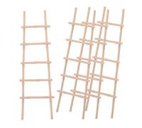 Toyvian 4pcs Miniature Ladder Model Compact Dollhouse Furniture Staircase for DIY Craft Natural Color Ladder Decor for Dollhouse Scene Decoration and Garden Ornament
