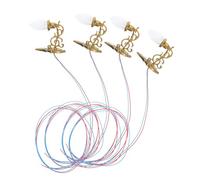 Toyvian 4pcs Miniature Luminous Wall Lamps for Sand Table DIY Materials Smooth Surface Decorative Mini Lights for Dollhouse and Mini House Scenes Warm Yellow Glow