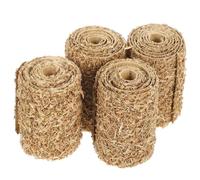 Toyvian 4pcs Miniature round Haystack Model 2x2x3cm Faux Straw Bale for Dollhouse Decor, Realistic Mini Hay for Crafts and Farm Scene Accessories