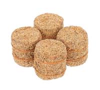 Toyvian 4pcs Miniature Straw Hay Bales for Dollhouse and Farm Scene Layouts Realistic Mini Haystacks Crafts Hay Blocks for Rustic Home Decor and Autumn Harvest Display