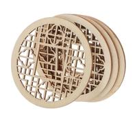 Toyvian 4Pcs Miniature Wooden Windows for DIY Crafting Unfinished Mini House Model Parts for Architectural Models and Miniature Furniture Authentic Chinese Design