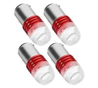 Toyvian 4pcs Motorcycle LED Taillight Bulbs 12v Red Replacement Rear Tail Light Bulbs with Aluminum Alloy and Glass for Reliable Performance and Excellent Visibility Upgrade