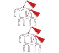 Toyvian 4pcs Music Book Clips Tassel Page Holders for Sheet Music Notebooks Multi-function Instrument Supplies for Windy Conditions Various Reading Materials
