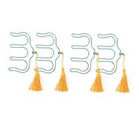 Toyvian 4pcs Music Note Clip Tassel Metal Piano Score Holder for Easy Page Viewing for Musicians and Sheet Music Management