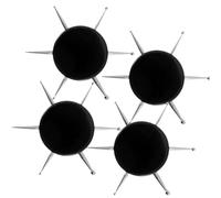 Toyvian 4pcs Nail Art Dotting Tool Kit with 6 Different Sizes Pen Tips, Easy to Hold Acrylic and Stainless Steel Dotting Pens for DIY Nail Art Work and Manicure
