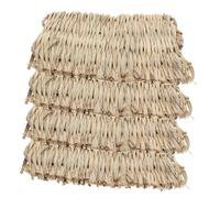 Toyvian 4pcs Natural Seagrass Mats for Rabbits and Birds Comfortable Nesting and Foraging Durable and Breathable Design for Cages for Foot Protection and Moisture Control