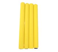 Toyvian 4pcs Non-slip Relay Sticks with Sponge Cover for Track and Field Racing Lightweight Stainless Steel Baton for Outdoor Fitness Running Yellow Passing Tools for Runners