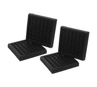 Toyvian 4pcs Non-slip Rubber Treadmill Mats for Exercise Bike and Treadmill, Anti-vibration and Noise Reduction Pads, Easy Maintenance Workout Floor Protector for Home Gym