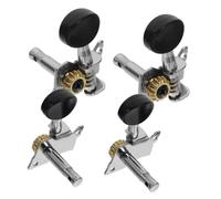 Toyvian 4pcs Open Gear Ukulele Tuning Keys Machine Head Tuners Replacement Pegs for Ukulele String Instruments Accessory Set