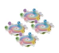 Toyvian 4pcs Parrot Chewing with Rotating Design and Bells, Plastic Interactive Bird Spinner Wheel for Parakeet and Bird Cage Enrichment to Reduce Boredom and Anxiety