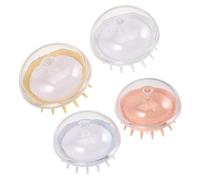 Toyvian 4pcs Pet Bathing Comb Dog Shampoo Brush Bathing Relaxation Scrubber for Long Short Haired Cats Dogs Grooming Tool