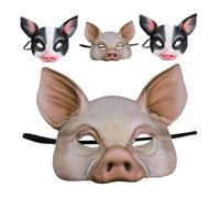 Toyvian 4pcs Pig Cosplay Masks Lightweight Half Face Animal Masks for Halloween Carnival Masquerade Party Dress Up Breathable Comfortable Pig Nose Props for Themed Events