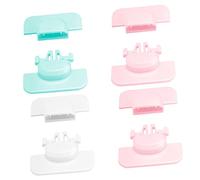 Toyvian 4pcs Pinch Safety Lock for Fridge Childproof Lock for Refrigerator Keeps Boys and Girls Safe from Freezer Door Pinch Hazards Material Easy to Install Random Color