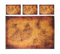 Toyvian 4pcs Pirate Treasure Game Maps: Vintage Style Detailed Paper Maps For Exciting Adventures Family Bonding Festive Events Game