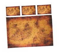 Toyvian 4pcs Pirate Treasure Paper Maps for Vivid Pirate Theme Adventure Game Supplies for Family Parties Interactive Role Playing Engaging Treasure Hunt Decor and Learning Activity