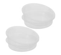 Toyvian 4pcs Plastic Bird Water Feeder Bowl for Wild Birds and Hummingbirds with Compact Design and Simple Installation, White Pp Material Birdbath Tray for Outdoor Balcony Use