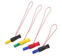 Toyvian 4pcs Plastic Duck Call Whistle with Realistic Sound for Hunting and Camping, Beginner Friendly Emergency Survival Whistle, Lightweight Hunting Accessory for Adults