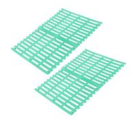 Toyvian 4pcs Plastic Rabbit Cage Floor Mats with Easy Installation and Secure Attachment, Green Small Animal Feet Pads Suitable for Puppy and Bunny Cage Bedding Protection