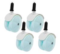Toyvian 4pcs Plastic Replacement Wheels for Walkers and Trolleys with Flexible Steering and Easy Maintenance, Suitable and Babies, Smooth Rolling Swivel Stroller Wheel Attachments