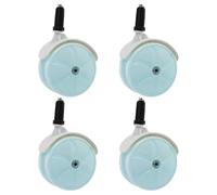Toyvian 4pcs Plastic Walker Replacement Wheels for Stroller and Trolley, Height Adjustable with Quiet Operation for Smooth Rolling and Easy Attachment